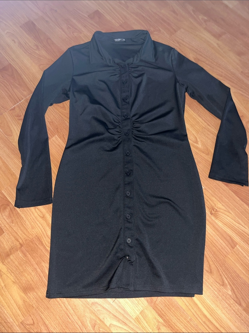 Shein Curve Women Button Down Long Sleeve Dress